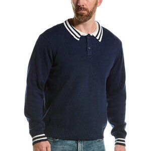 Sovereign Code Navy Owen Polo with White Contrast